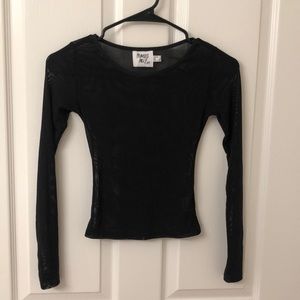 Mesh long sleeved top